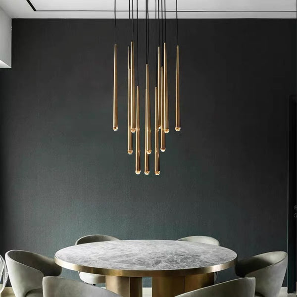Artemis Round Tapered Tubular Chandelier 48 - YhLamps