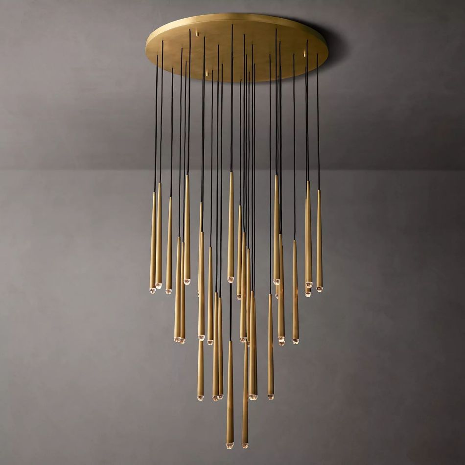 Artemis Round Tapered Tubular Chandelier 48 - YhLamps