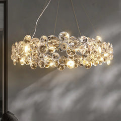Chrome Round Crystal Chandelier - YhLamps