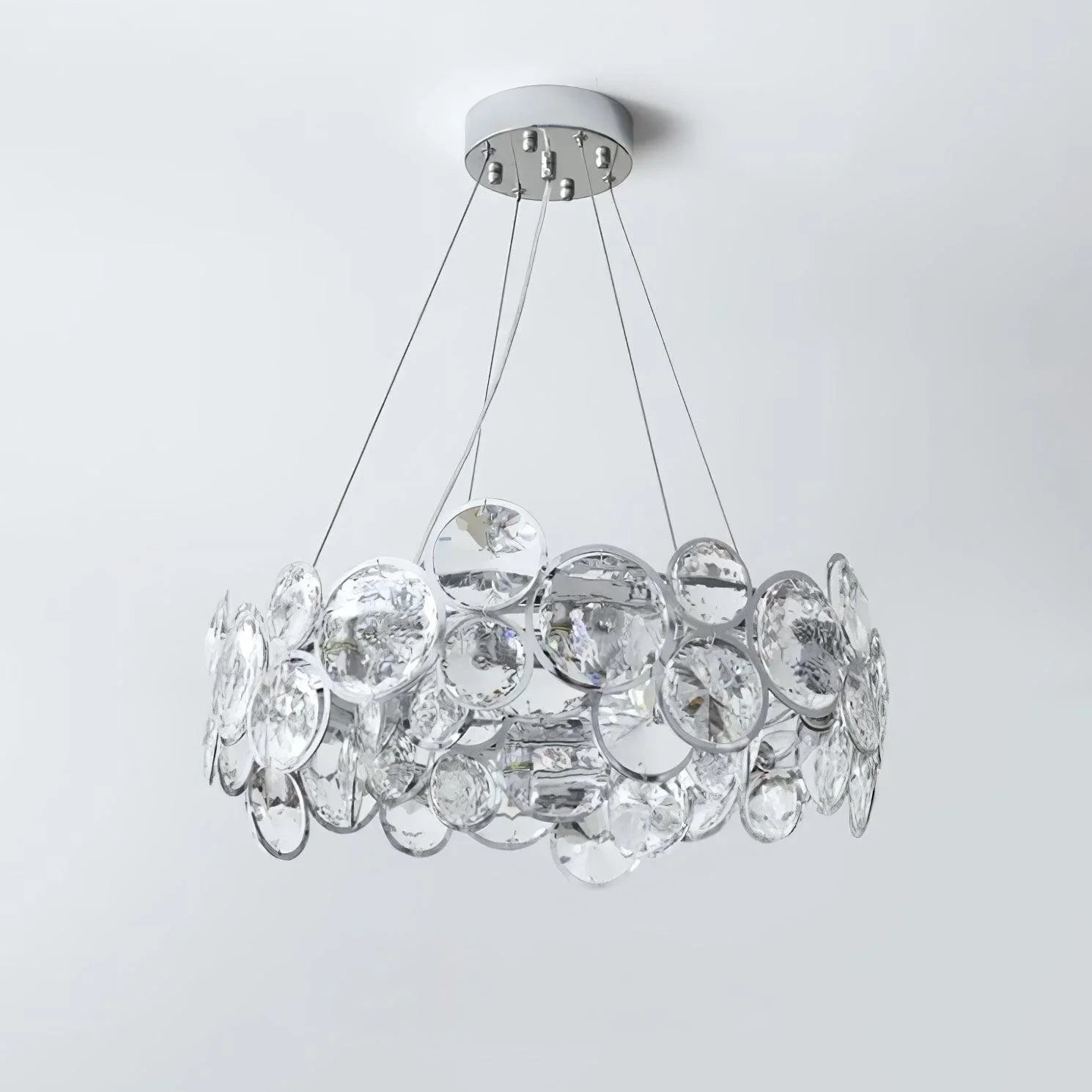 Chrome Round Crystal Chandelier - YhLamps