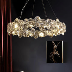 Chrome Round Crystal Chandelier - YhLamps