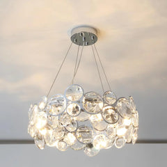 Chrome Round Crystal Chandelier - YhLamps