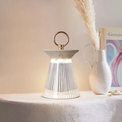 Ribbed Acrylic Built-in Battery Table Lamp - YhLamps