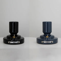 Modern black and navy blue YH Lamps USB table lamps with built-in battery on white surface