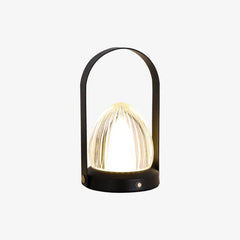 Modern black table lamp with built-in battery and touch switch, YH Lamps home lighting