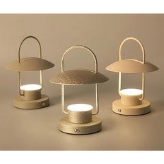 Modern dark gray touch switch table lamps with built-in battery by YH Lamps, portable design