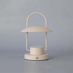 Modern beige portable table lamp with dome shade and touch switch, YH Lamps home lighting