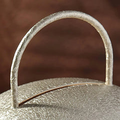 Close-up of dark gray YH Lamps portable table lamp with textured handle and dome top