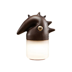 Modern wood color table lamp with animal-inspired design and warm light from YH Lamps
