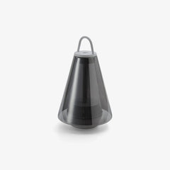 Modern black and clear cone-shaped table lamp with built-in battery from YH Lamps