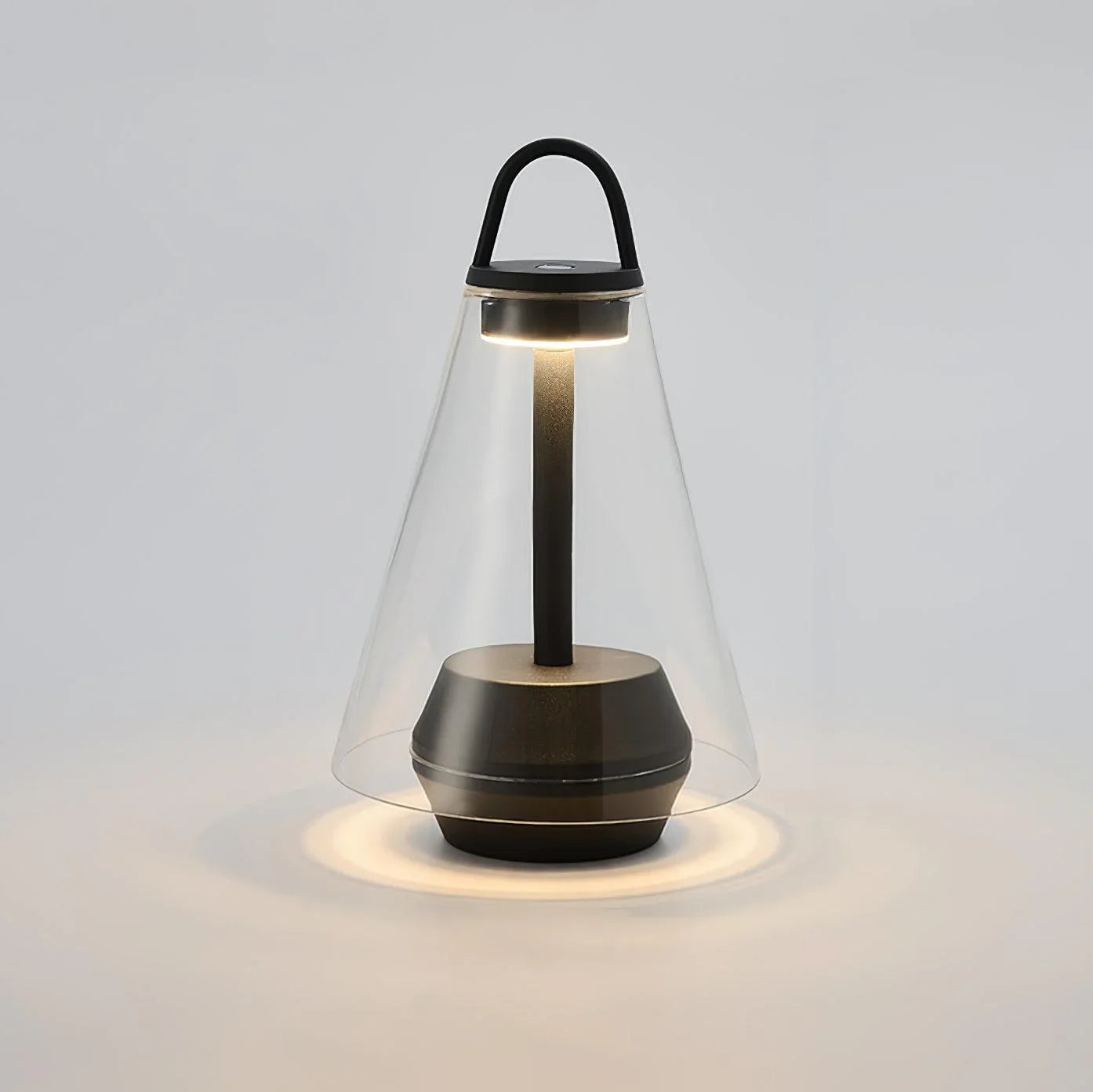 Modern black and clear YH Lamps table lamp with built-in battery and warm LED light