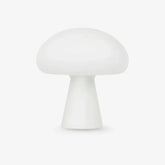 Modern white mushroom-shaped table lamp with smooth finish from YH Lamps