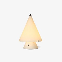 Modern white cone-shaped table lamp with touch switch, minimalist design by YH Lamps