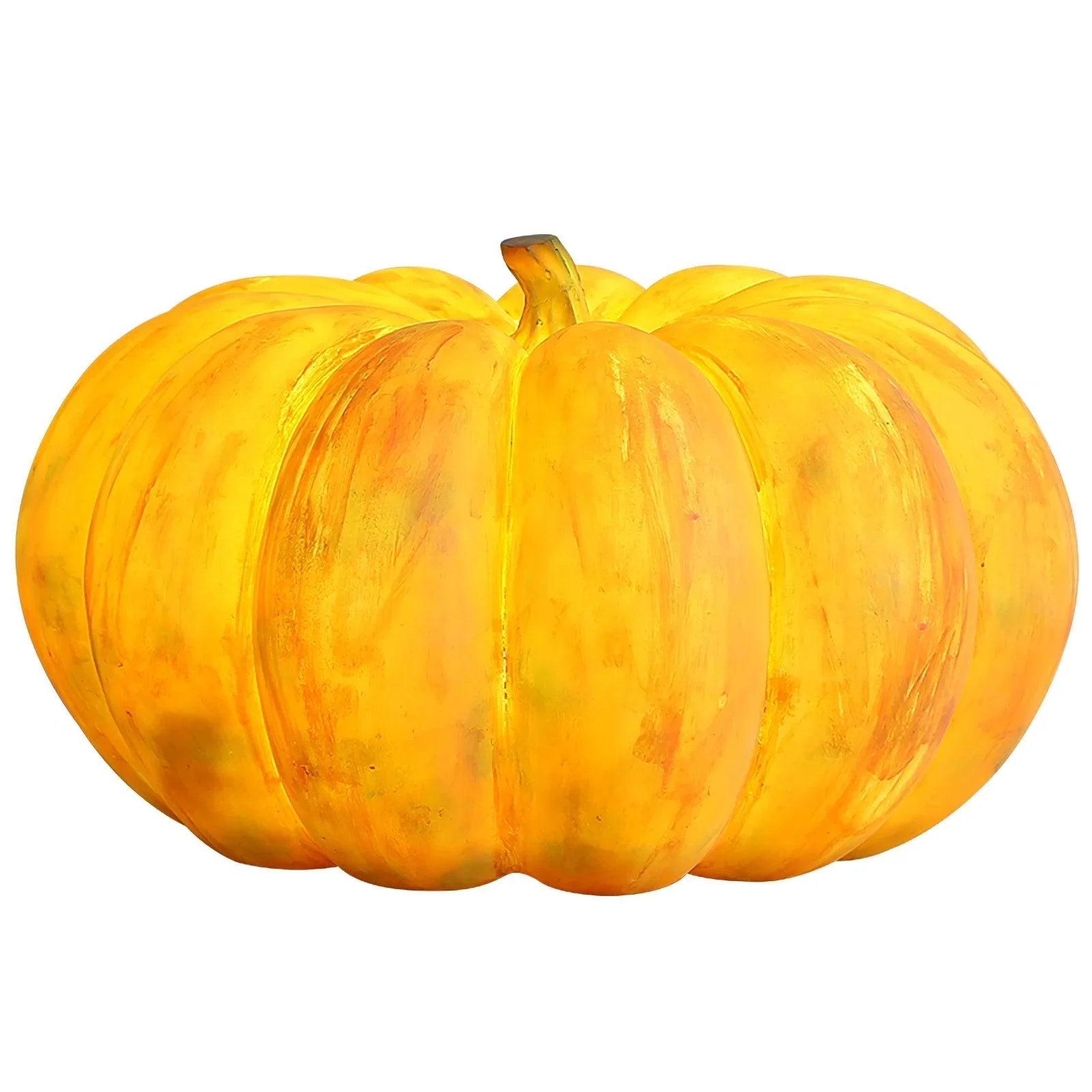 Yellow pumpkin-shaped portable table lamp with USB, modern design from YH Lamps