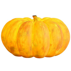 Yellow pumpkin-shaped portable table lamp with USB, modern design from YH Lamps