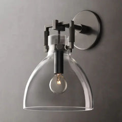 Machinist Metal Cloche Sconce 8 - YhLamps
