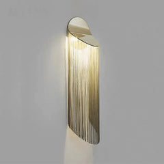 Indoor Decoration Wall Light Aluminum Chain Tassel Wall Sconce - YhLamps