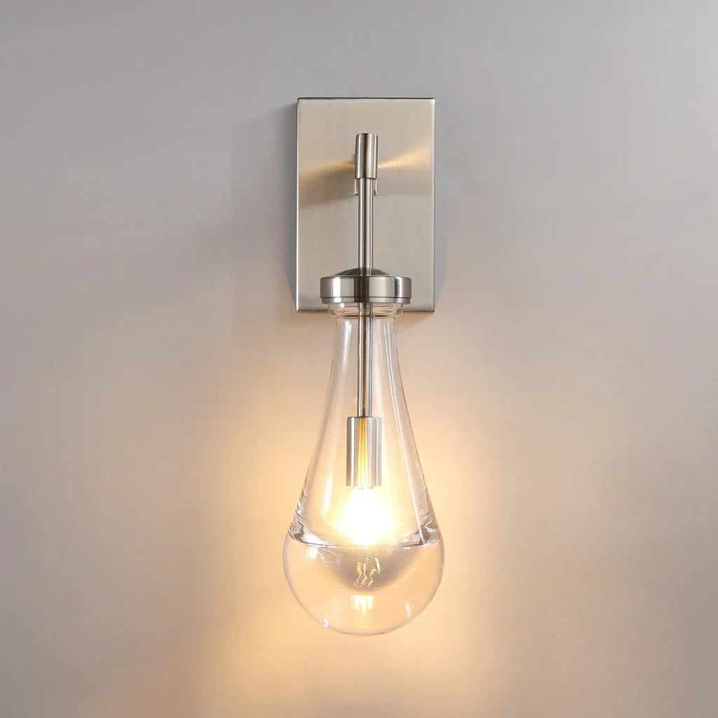 Raindrop Sconce Satin Nickel - YhLamps