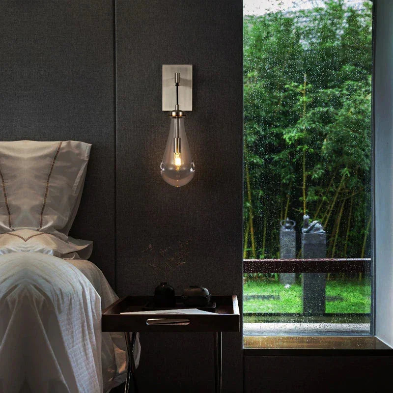 Raindrop Sconce Satin Nickel - YhLamps