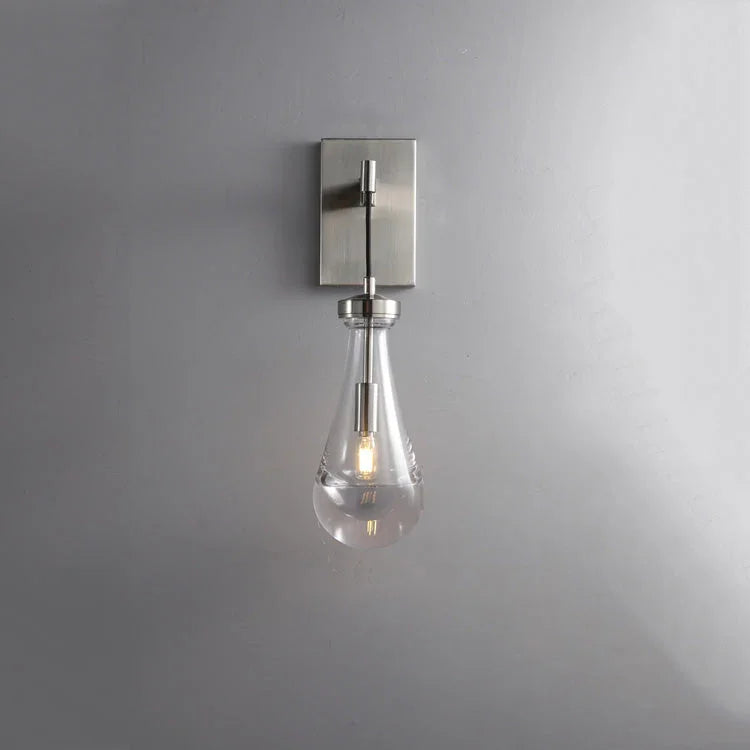 Raindrop Sconce Satin Nickel - YhLamps