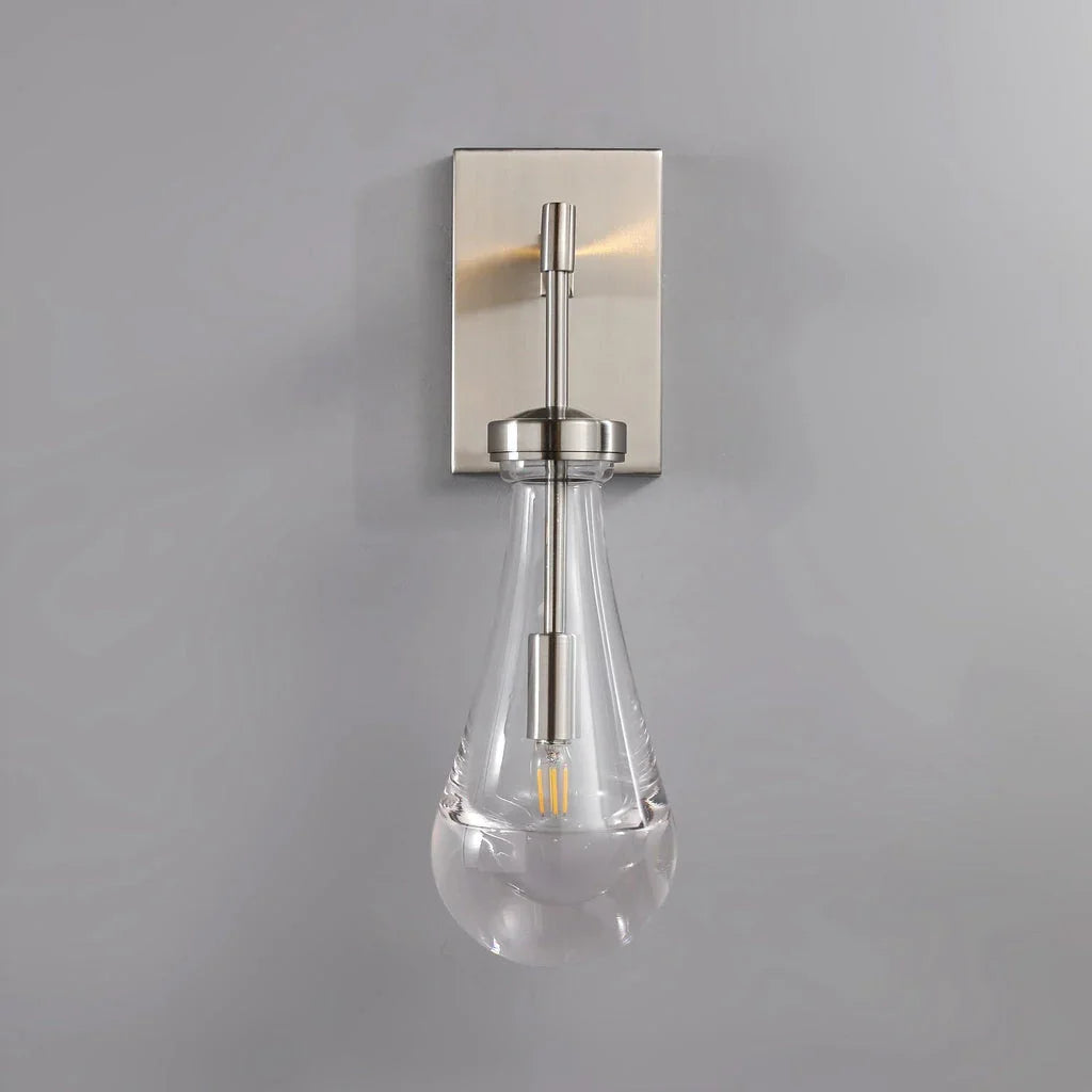 Raindrop Sconce Satin Nickel - YhLamps