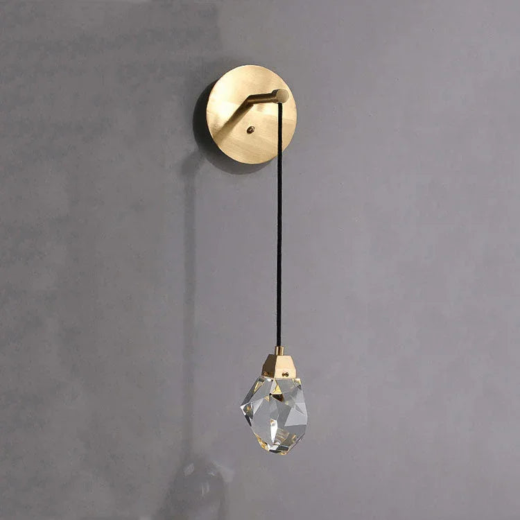 Aurelia Modern Faceted Crystal Wall Sconce - YhLamps