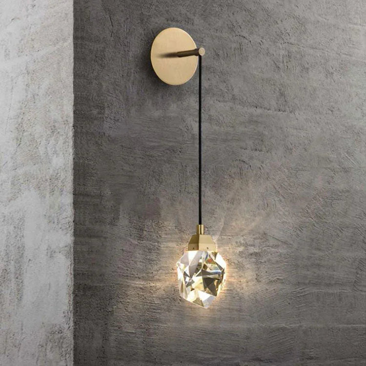 Aurelia Modern Faceted Crystal Wall Sconce - YhLamps