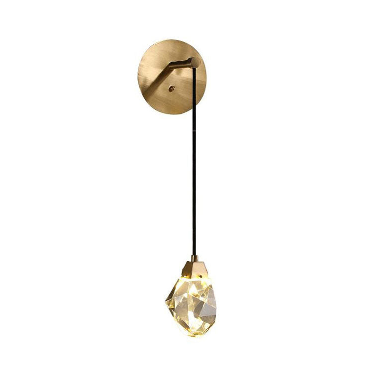 Aurelia Modern Faceted Crystal Wall Sconce - YhLamps