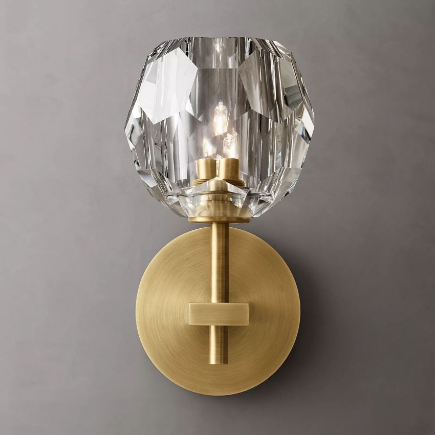 Belle De Crystal Ball Wall Sconce - YhLamps