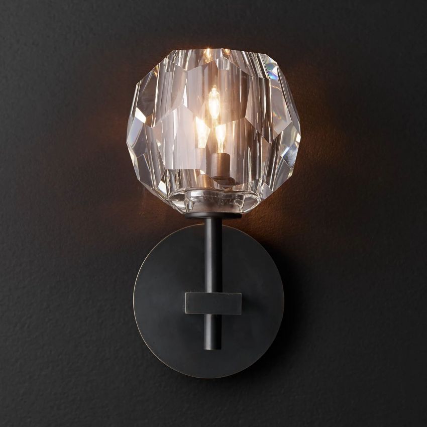 Belle De Crystal Ball Wall Sconce - YhLamps