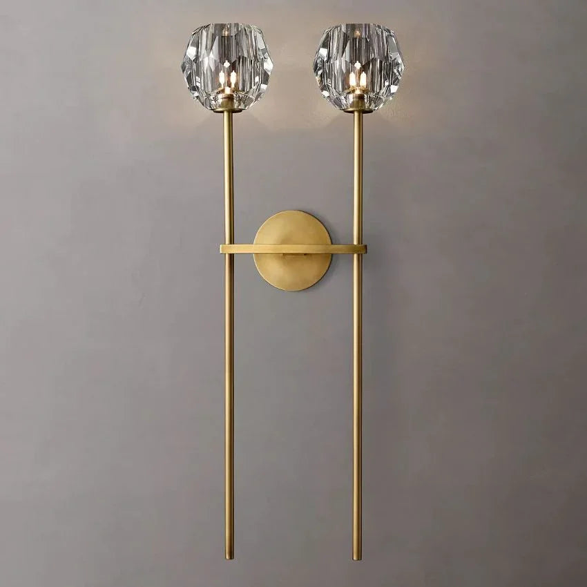 Belle De Crystal Grand Double Sconce - YhLamps