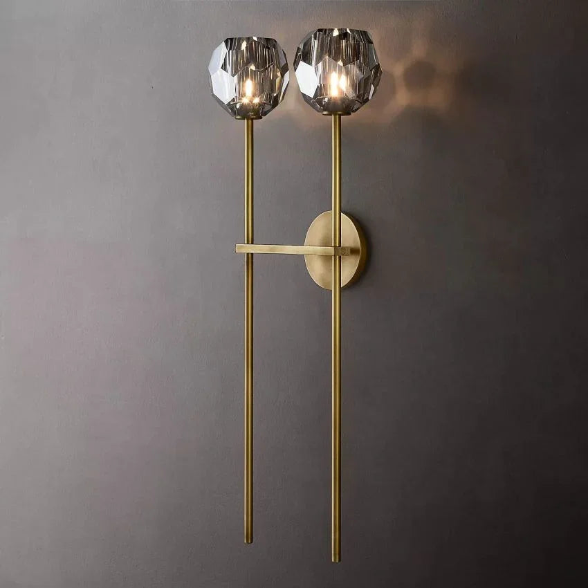 Belle De Crystal Grand Double Sconce - YhLamps