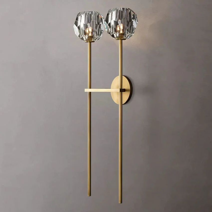 Belle De Crystal Grand Double Sconce - YhLamps