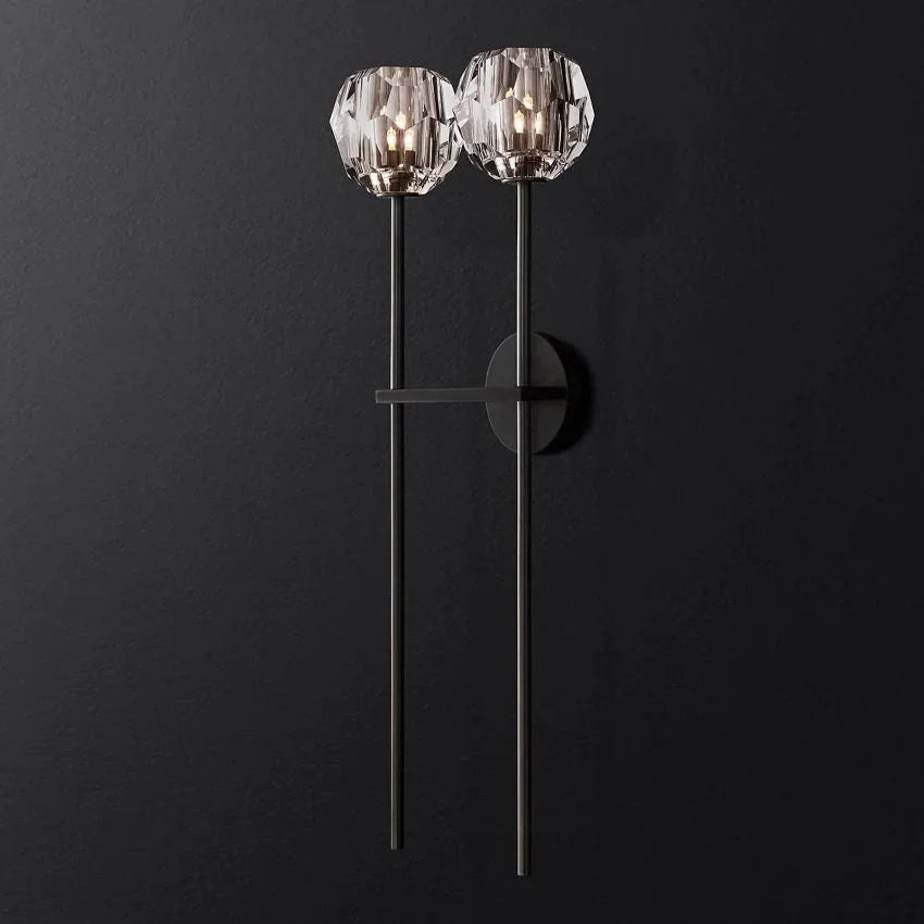 Belle De Crystal Grand Double Sconce - YhLamps