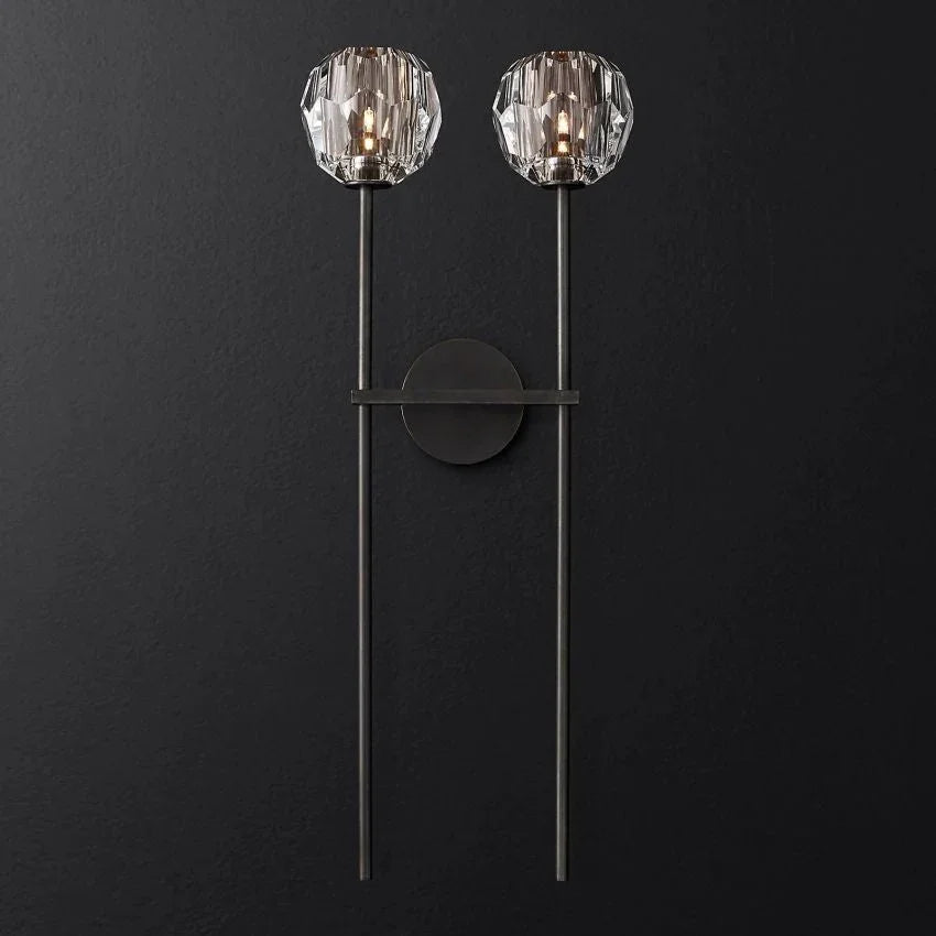 Belle De Crystal Grand Double Sconce - YhLamps