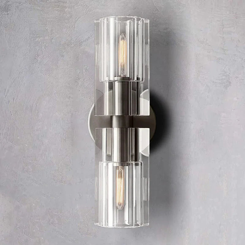 Industrial Crystal Glass Cup Linear Wall Sconce - YhLamps