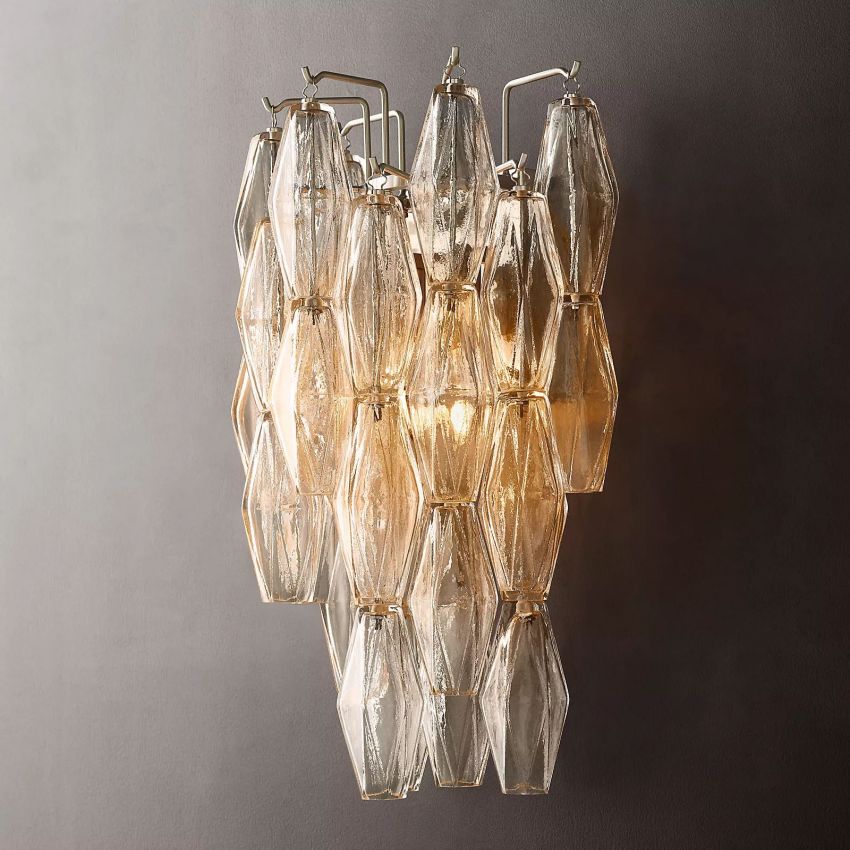Murano Clear Glass Sconce - YhLamps