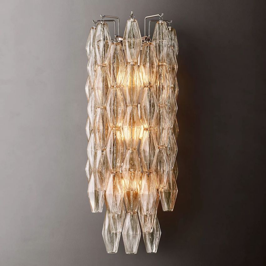 Murano Clear Glass Sconce - YhLamps