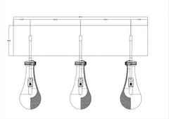 Customized Raindrop Wall LampBlack Down Rods - YhLamps
