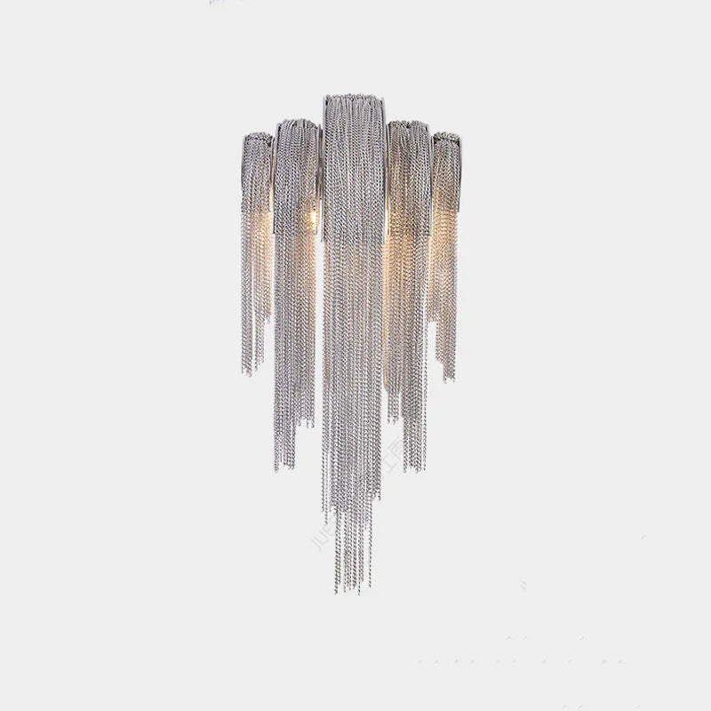 Sophia Modern Aluminum Chain Tassel Wall Sconce - YhLamps