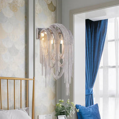 Sophia Modern Aluminum Chain Tassel Wall Sconce - YhLamps