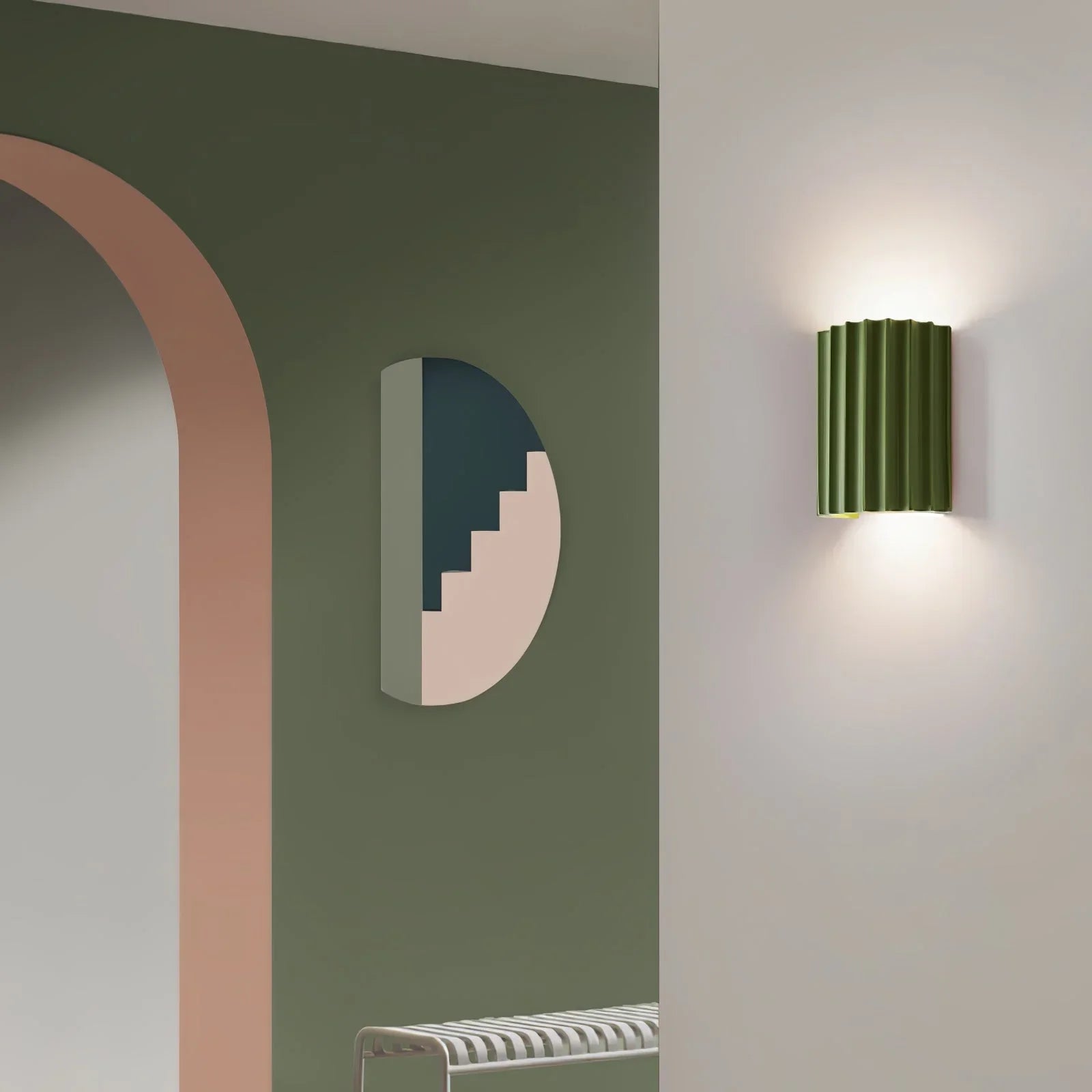 Fluted Resin Wall Lamp - YhLamps