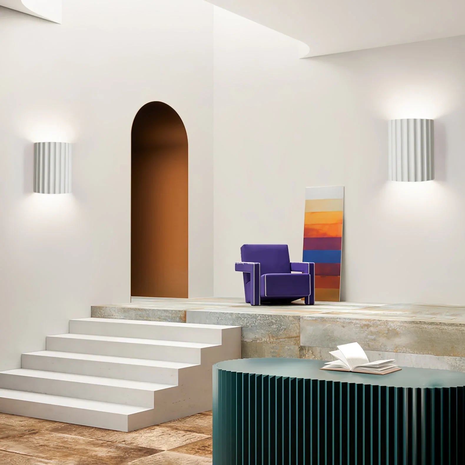 Fluted Resin Wall Lamp - YhLamps