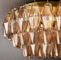 Murano Smoke Glass Flushmount