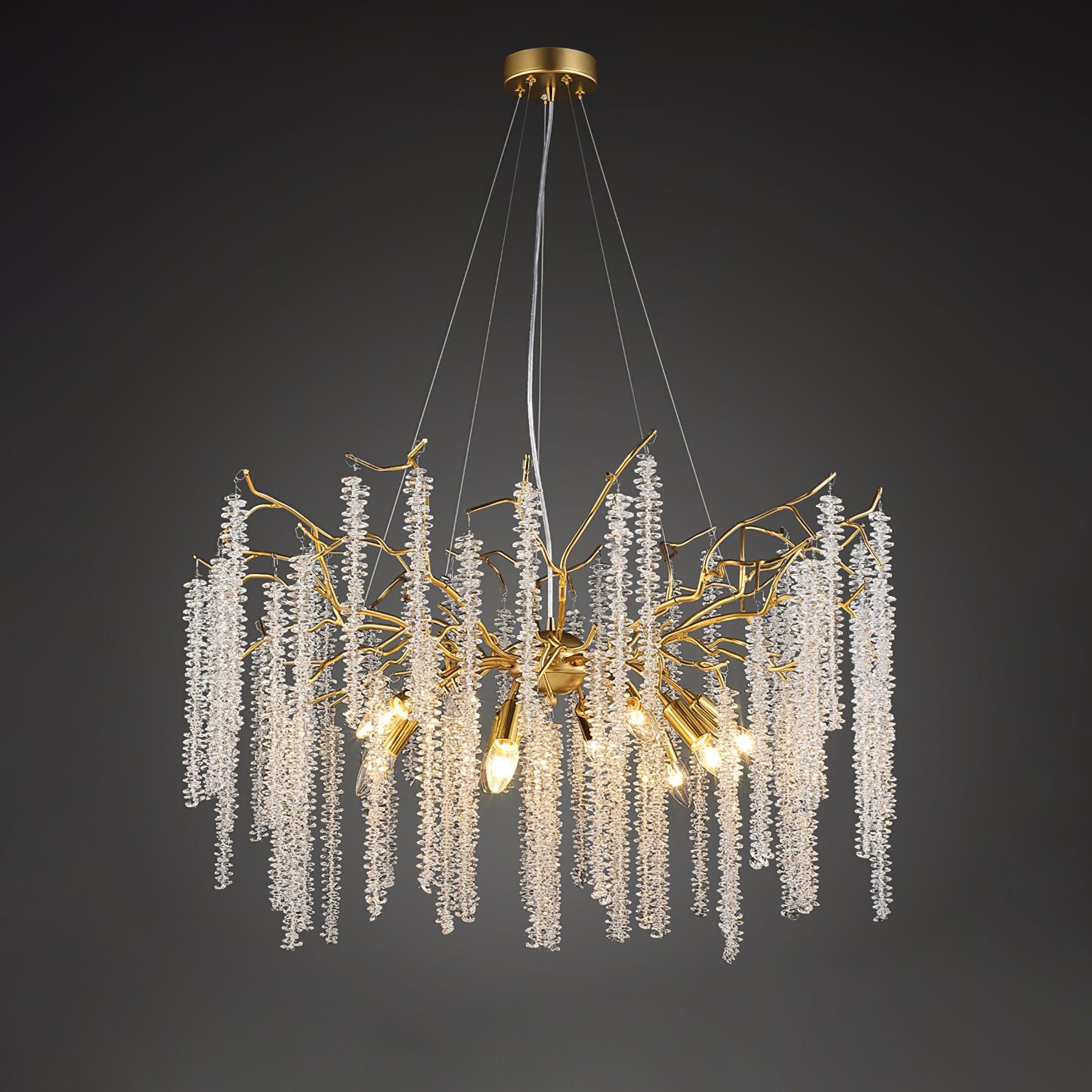 Wisteria Flower Crystal Chandelier - YhLamps