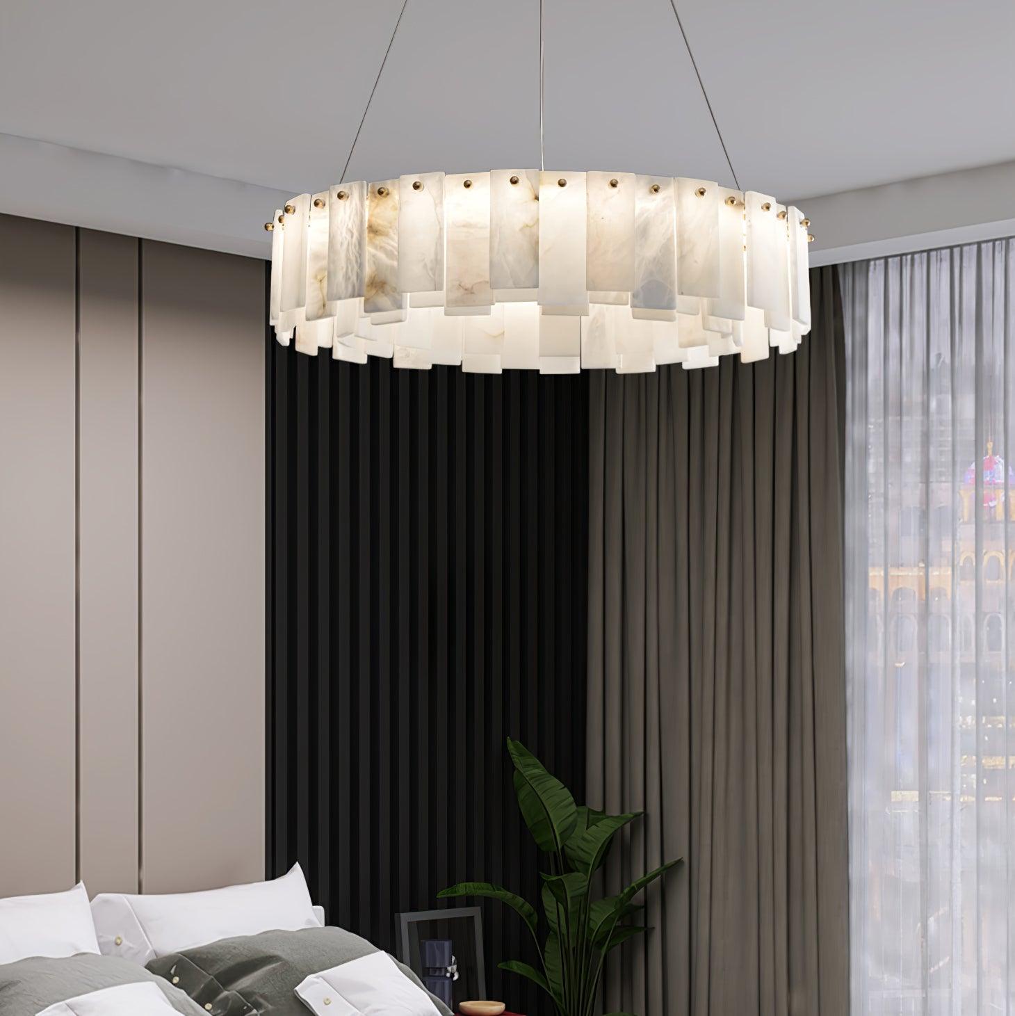 Celestial Alabaster Round Chandelier - YhLamps