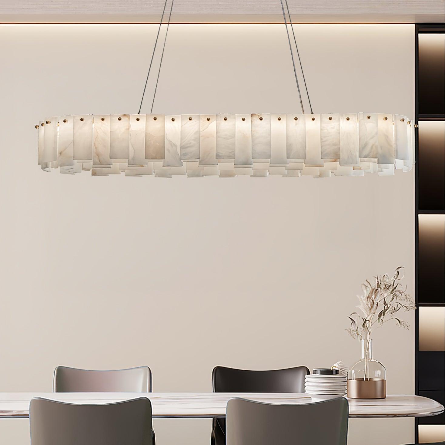 Celestial Alabaster Round Chandelier - YhLamps
