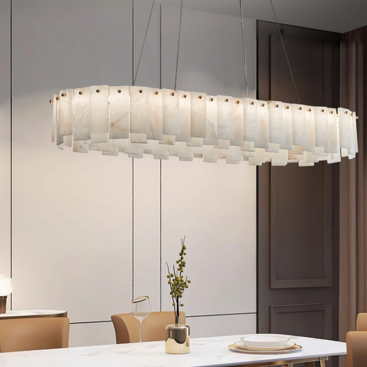 Celestial Alabaster Round Chandelier - YhLamps