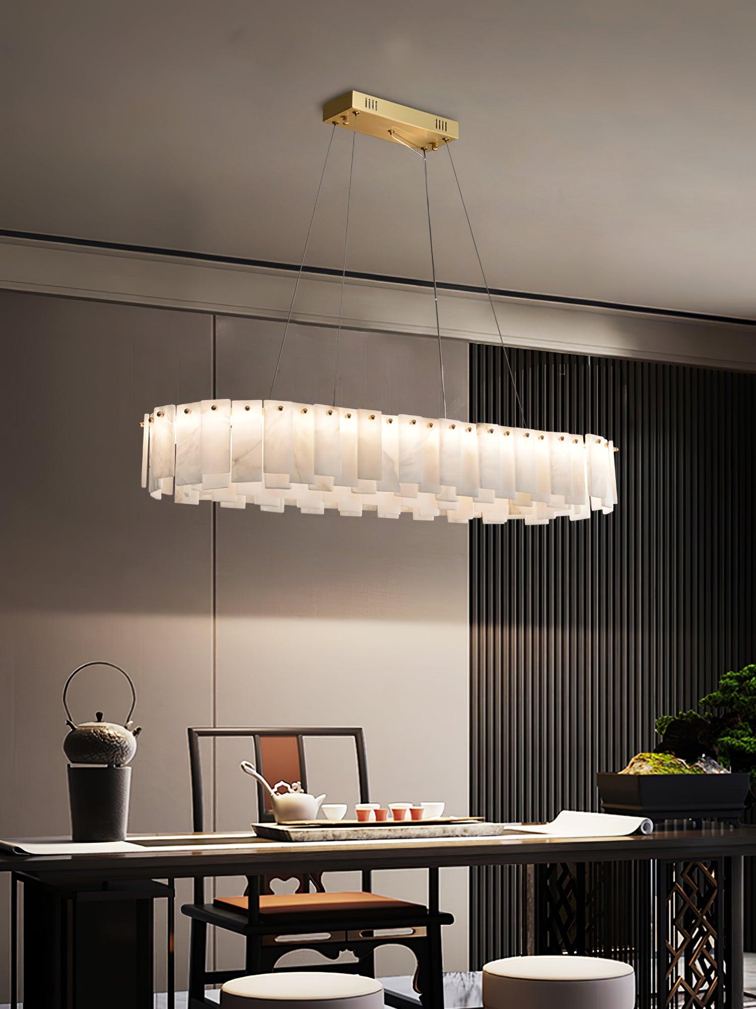 Celestial Alabaster Round Chandelier - YhLamps