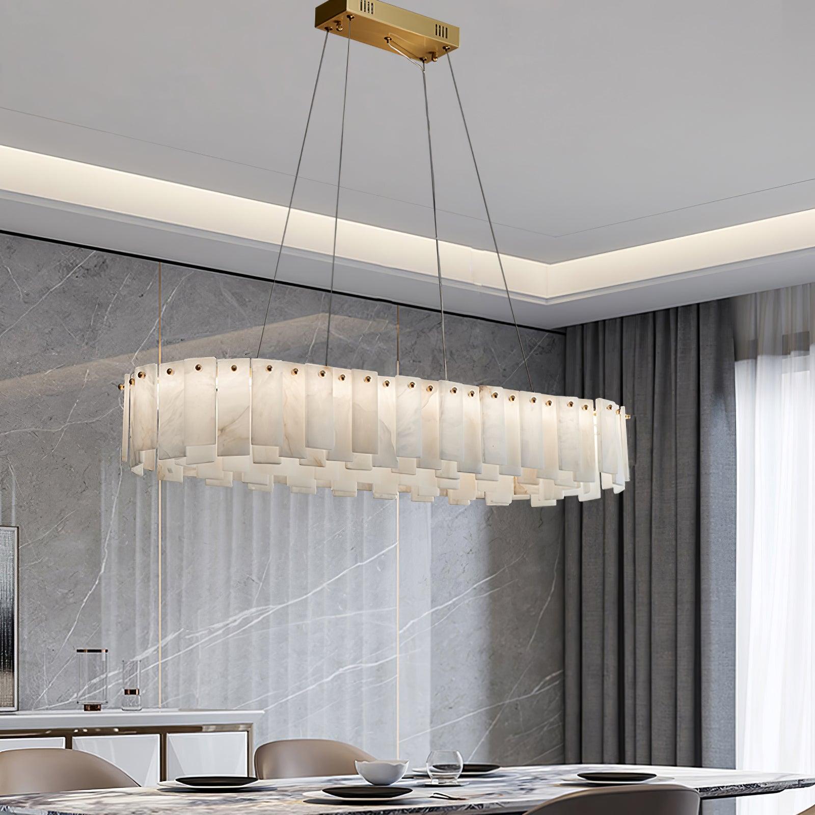 Celestial Alabaster Round Chandelier - YhLamps